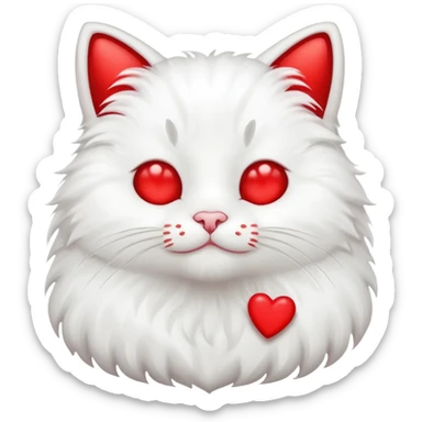 Cat with hearts sticker