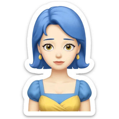 Marge Simpson with dress yellow sticker