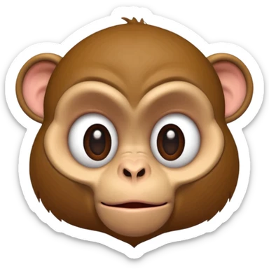 upset monkey rolling her eyes sticker