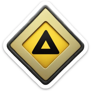 alert road sign tirangular shape, with yellow background and clear black color exclamation mark at center sticker