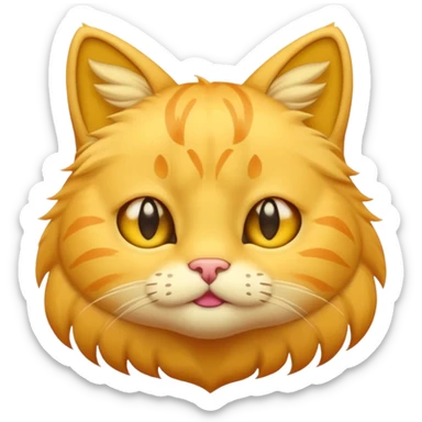 yellow cat (looks like this 😸😺🐱) with tears streaming down its cheeks (like this 😭) sticker