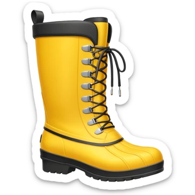 yellow waterproof boots sticker
