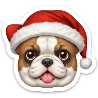 chrstimas French bulldog sticker