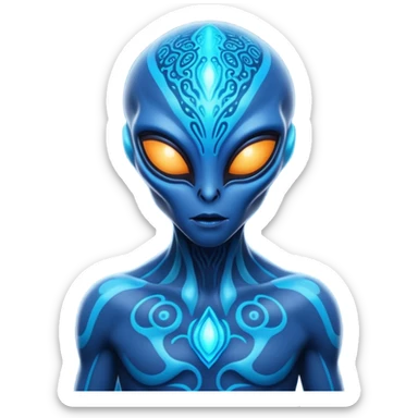 Cosmic entity, alien sticker