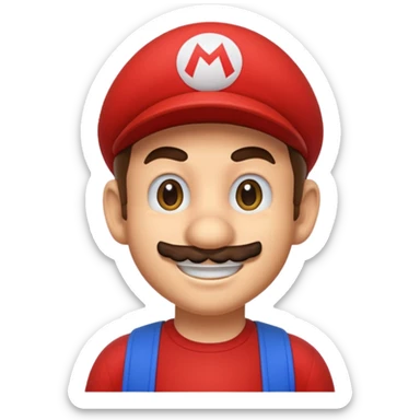 Super mario make the shirt red sticker