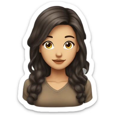 Otaku girl brune sticker