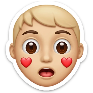 A face with heart eyes and is drooling  sticker