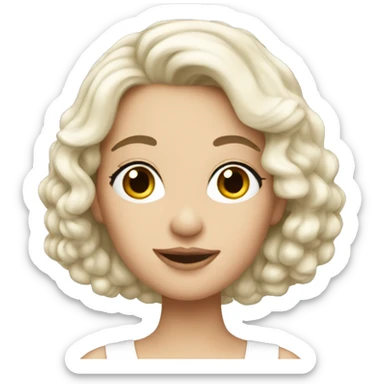 White coquette now sticker