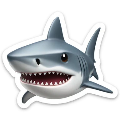 Shark with a top hat sticker