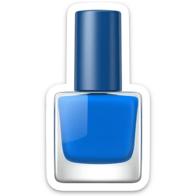 blue nail polish bottle sticker
