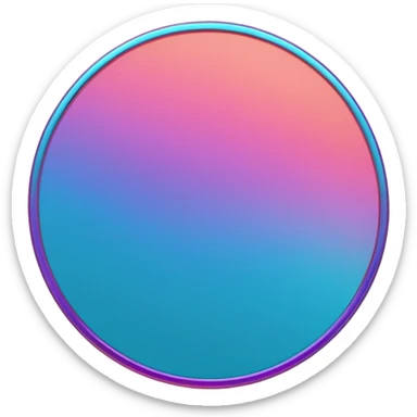 
coin color in in gradient of turquoise, blue, pink, purple, and coral metal texture
Rotate coin 90 degree  3d effect sticker