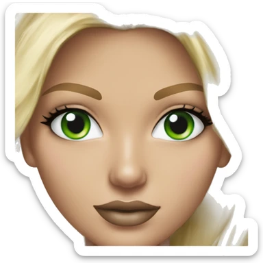 Realistic victoria secret model blonde green eyes  sticker