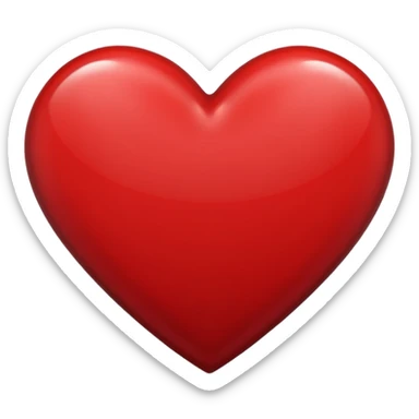Red and black heart sticker