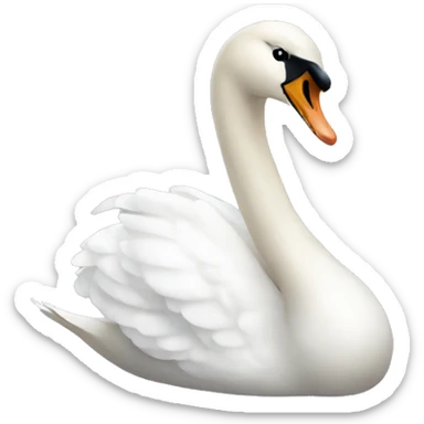 a white swan sticker