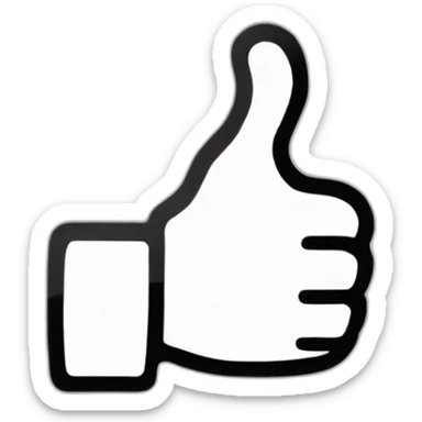 Thumbs up but the top is bent sticker