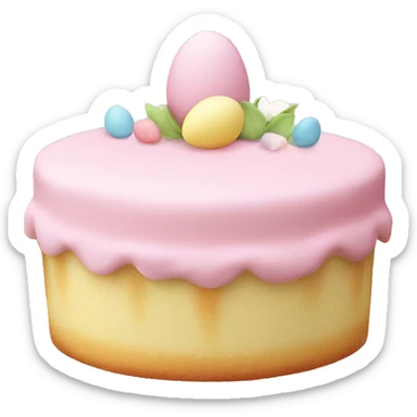 Easter pastel light pink cake sticker