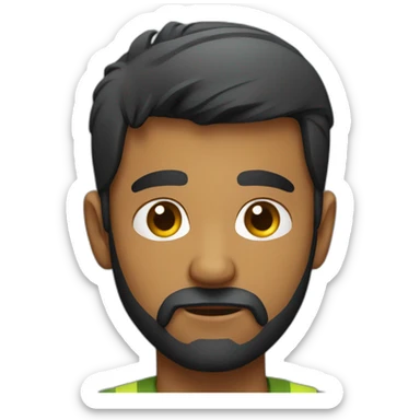 annoyed sri lankan 25 year old with a beard sticker
