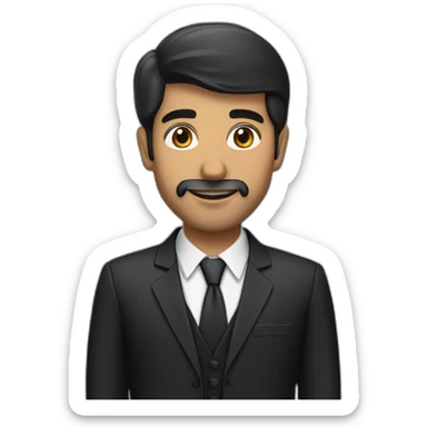 Arabic Canadian man in a dark suit sticker