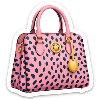 Pink leopard bag sticker