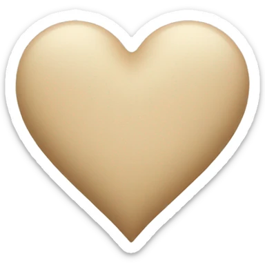 Beige heart sticker