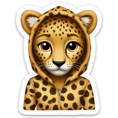 Cheetah print hoodie  sticker