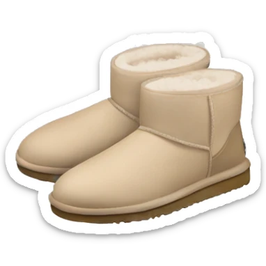 pastel beige mini ugg  sticker
