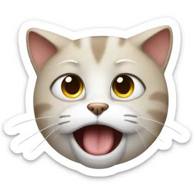 a crying cat sticker