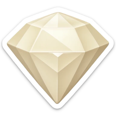 diamond shape carved from ivory. square tilted 45 degrees sticker