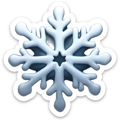 Melting snowflake sticker