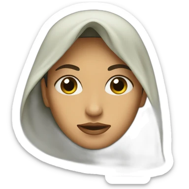 veiled woman who hesitates sticker