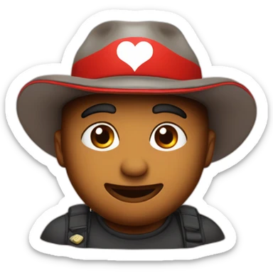 I ❤️ bandy hat sticker