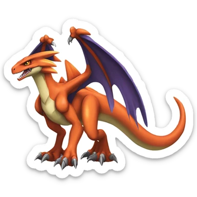  Cool Edgy Digimon-Fakemon-Guilmon-Genesect-Charizard-Velociraptor-Dragon full body sticker
