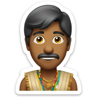 Indian in Colombia partying  sticker