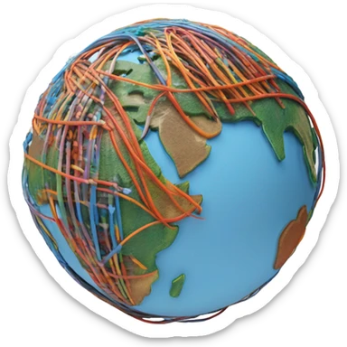 Lan cable world  sticker