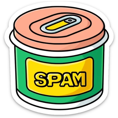 POP ART SPAM CAN sticker