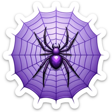 make a purple web spider sticker