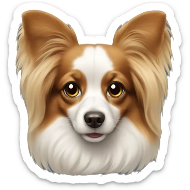 papillon dog  sticker