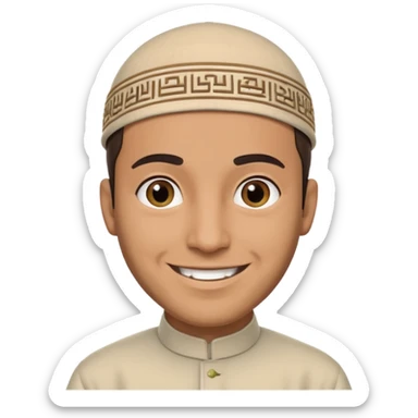 a muslim man sticker