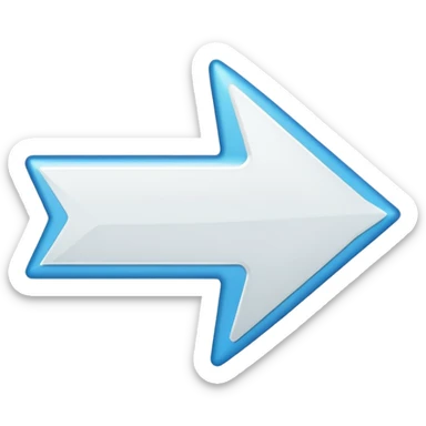 Extremely simplistic white arrow pointing sticker