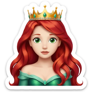 ariel Princess with crwon sticker