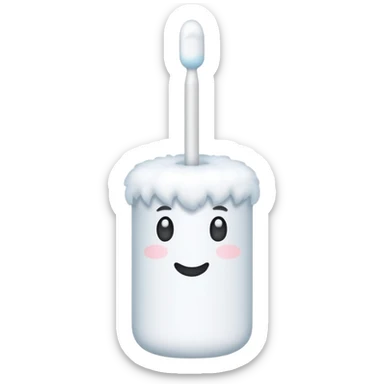 A q-tip emoji sticker