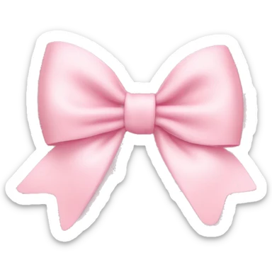 light pink bow on light pink bow sticker