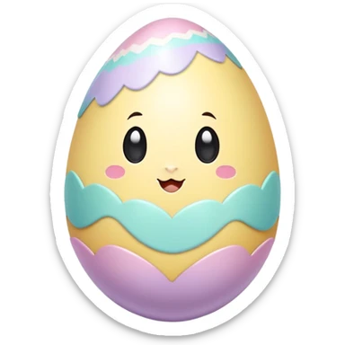 cute easter egg sticker
