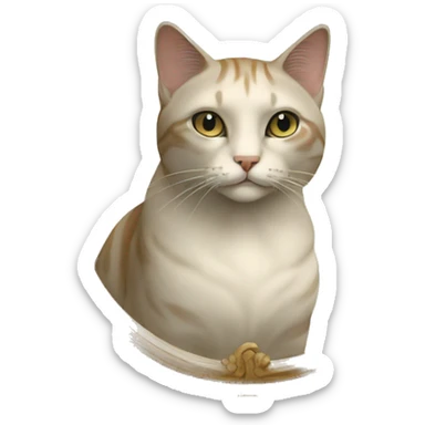 cat style dans un cadre art-nouveau très travaillé sticker