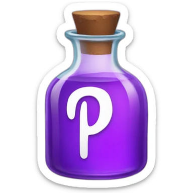 Violet Potion with p letter written sticker
