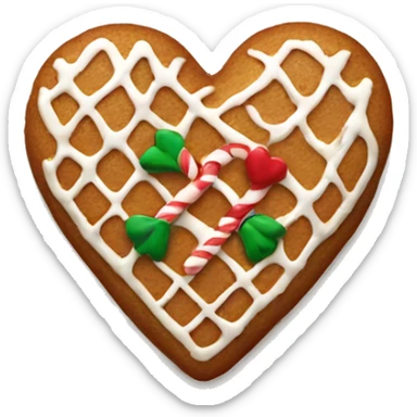 gingerbread christmas heart sticker