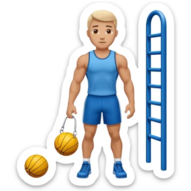 white sportsman in the playground sticker