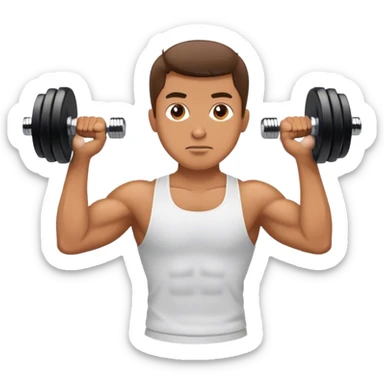 guy decline chest dumbbell fly exercise sticker