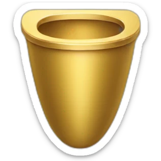 golden urinal sticker
