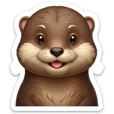 a flirty male otter winking sticker